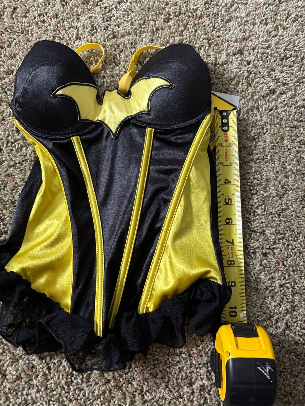 DC Comics Batman Batgirl Costume Bustier Corset with Removable Cape - Sz S NWT - Picture 7 of 8